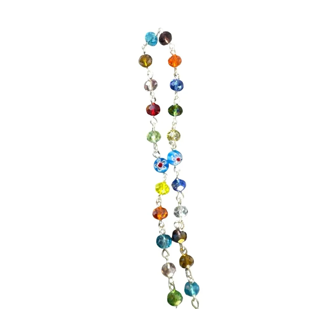 Artemisa‎ Unique Handmade Multicolor Wire-Wrapped Glass Bead Catholic Rosary